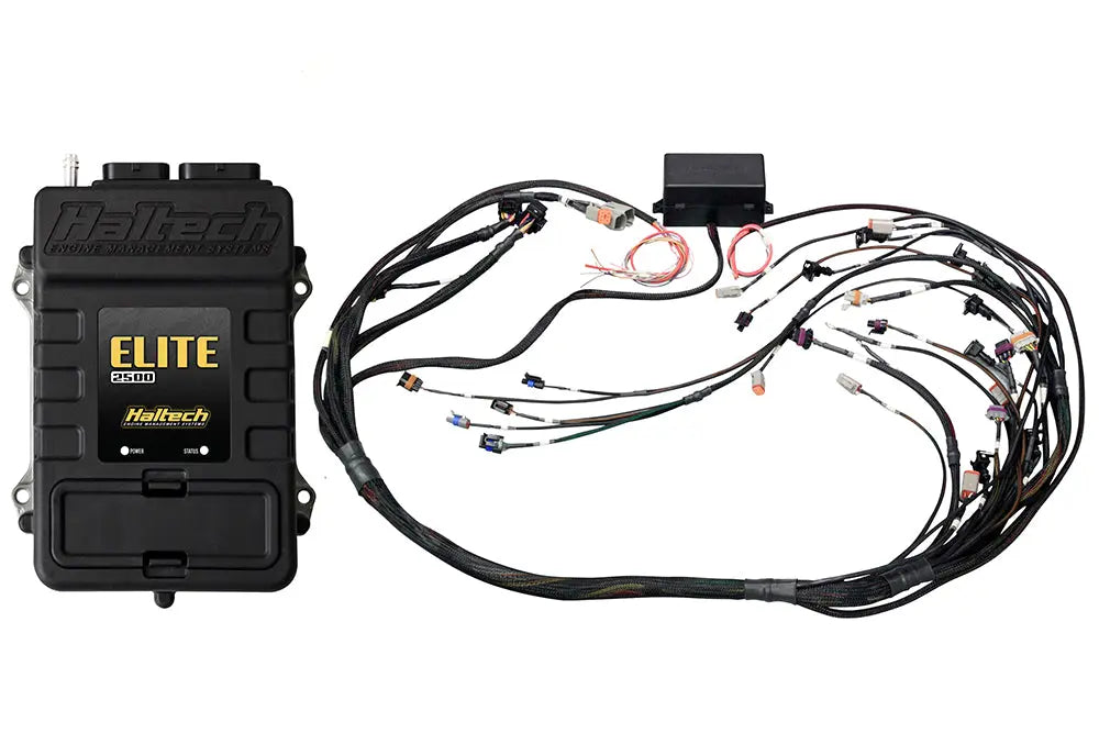 Haltech Elite 2500 + GM GEN III LS1 & LS6 non DBW Terminated Harness Kit Injector Connector: Bosch EV1 (as per factory)
