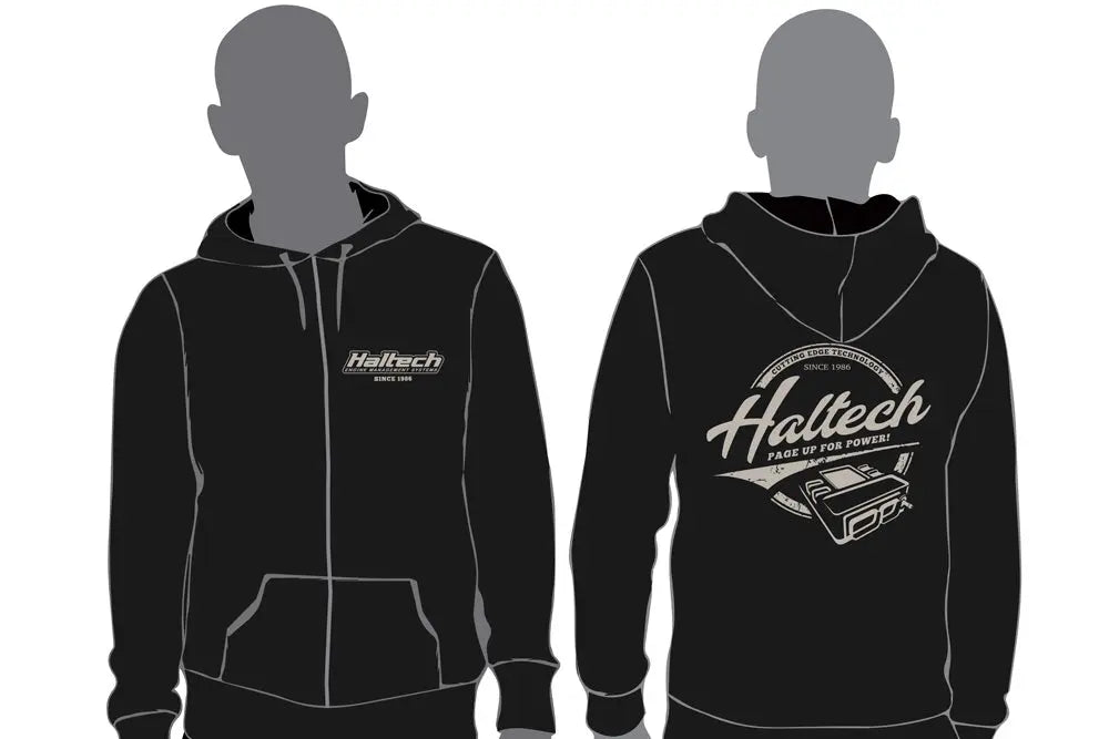 Haltech - "Vintage" Full Zip Hoodie - Black